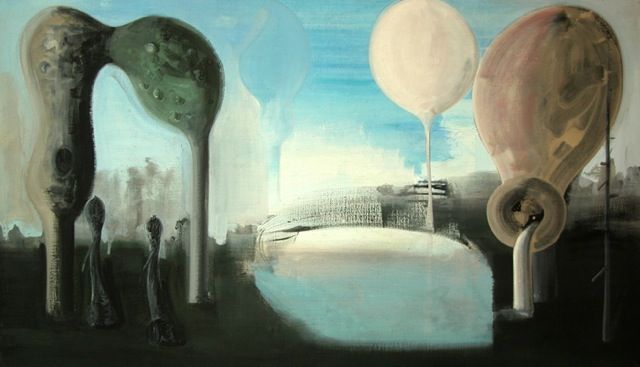 De tuin van Vroeger | Olphaert den Otter, 1998 | eitempera op doek/paneel | 122 x 210 cm | Prijs € 12.500